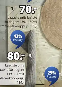 Jysk KLEMATIS vloerkleed aanbieding