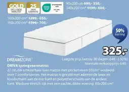 Jysk Driva springveermatras aanbieding