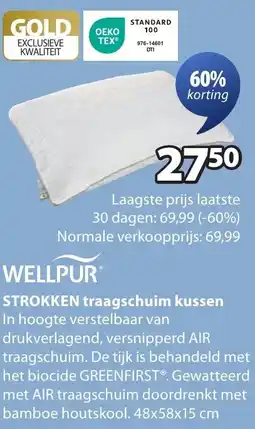 Jysk Strokken traagschuim kussen aanbieding