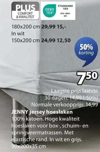Jysk Jenny jersey hoeslaken aanbieding