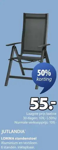 Jysk JUTLANDIA LOMMA standenstoel aanbieding