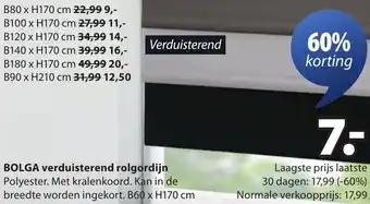 Jysk BOLGA verduisterend rolgordijn aanbieding