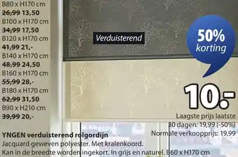 Jysk YNGEN verduisterend rolgordijn aanbieding