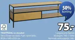 Jysk TRAPPEDAL tv-meubel aanbieding