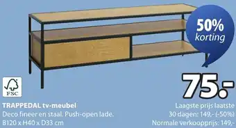 Jysk TRAPPEDAL tv-meubel aanbieding
