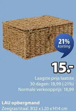 Jysk LAU opbergmand aanbieding