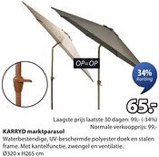 Jysk KARRYD marktparasol aanbieding