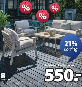 Jysk SYLTHOLM loungeset aanbieding