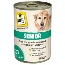 Pets Place Vitalstyle Blik Vitaal Vlees Senior - Hondenvoer - 400 g aanbieding
