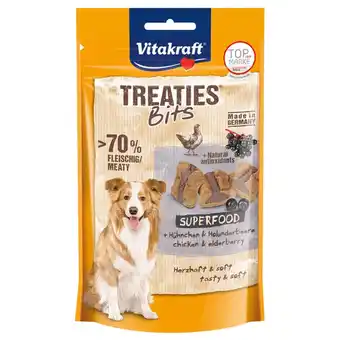Pets Place Vitakraft Treaties Bits Superfood - Hondensnacks - Kip Vlierbessen 100 g aanbieding