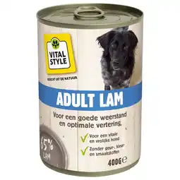 Pets Place Vitalstyle Blik Vitaal Vlees Adult - Hondenvoer - Lam 400 g aanbieding