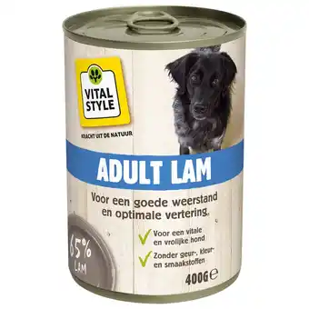 Pets Place Vitalstyle Blik Vitaal Vlees Adult - Hondenvoer - Lam 400 g aanbieding
