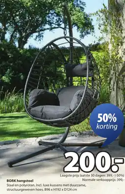 Jysk BORK hangstoel aanbieding