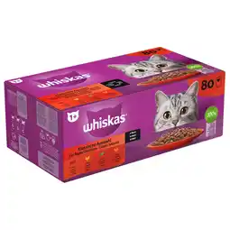 Pets Place Whiskas Classic Selectie In Saus Maaltijdzakjes - Kattenvoer - 80x85 g aanbieding