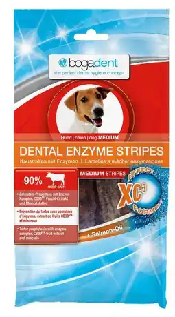 Pets Place Bogadent Dental Kauwchips Enzym-Stripes - Gebitsverzorging - 100 g Medium aanbieding