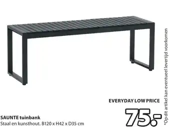 Jysk SAUNTE tuinbank aanbieding