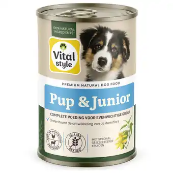 Pets Place Vitalstyle Blik Vitaal Vlees Junior - Hondenvoer - 400 g aanbieding