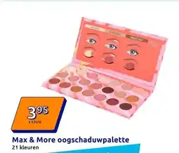 Action Max & More oogschaduwpalette aanbieding