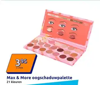 Action Max & More oogschaduwpalette aanbieding