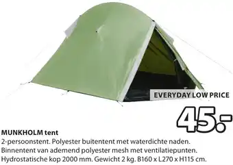 Jysk MUNKHOLM tent aanbieding