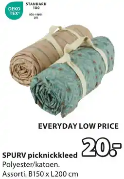 Jysk SPURV picknickkleed aanbieding