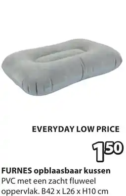 Jysk FURNES opblaasbaar kussen aanbieding