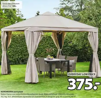 Jysk NORDMARKA partytent aanbieding