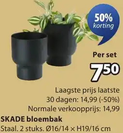 Jysk SKADE bloembak aanbieding