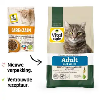 Pets Place Vitalstyle Adult - Kattenbrokken - Zalm 1.5 kg aanbieding