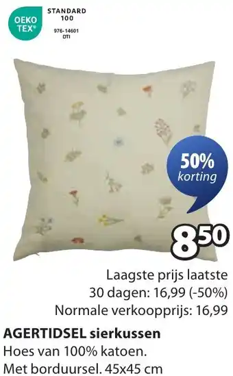 Jysk AGERTIDSEL sierkussen aanbieding
