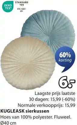 Jysk KUGLEASK Sierkussen aanbieding