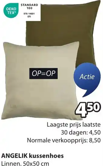Jysk ANGELIK kussenhoes aanbieding