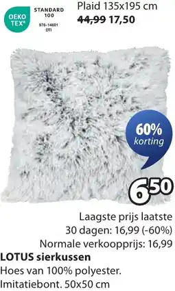 Jysk LOTUS sierkussen aanbieding