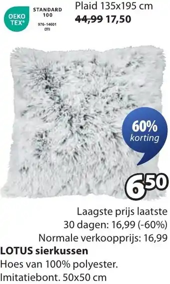 Jysk LOTUS sierkussen aanbieding