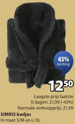 Jysk SIMRIS badjas aanbieding
