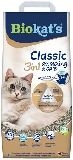 Pets Place Biokat's Classic Attracting & Care - Kattenbakvulling - 18 l aanbieding