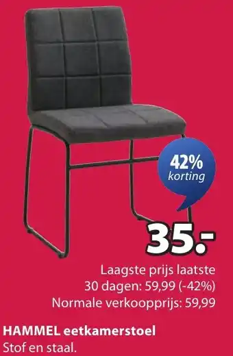 Jysk HAMMEL eetkamerstoel aanbieding