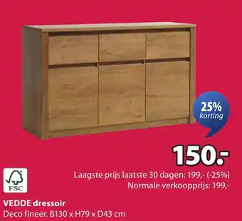Jysk VEDDE dressoir aanbieding