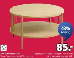 Jysk SNESLEV salontafel aanbieding