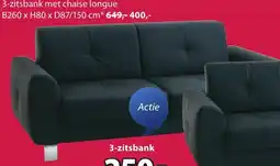 Jysk DAMHALE bank 3-zitsbank aanbieding