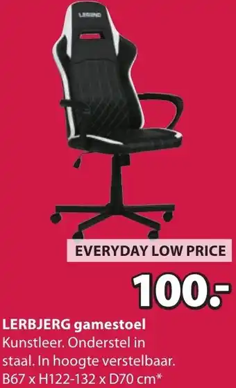 Jysk LERBJERG gamestoel aanbieding