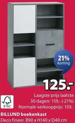 Jysk BILLUND boekenkast aanbieding