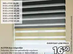 Jysk ALSTEN duo rolgordijn aanbieding