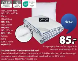 Jysk GALDEBERGET 4-seizoenen dekbed aanbieding