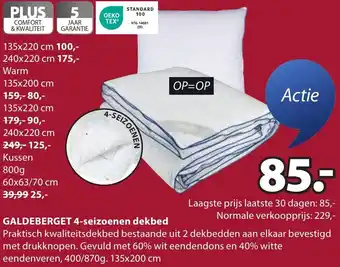 Jysk GALDEBERGET 4-seizoenen dekbed aanbieding