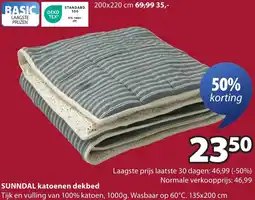 Jysk SUNNDAL katoenen dekbed aanbieding