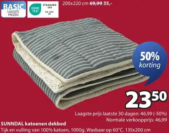 Jysk SUNNDAL katoenen dekbed aanbieding