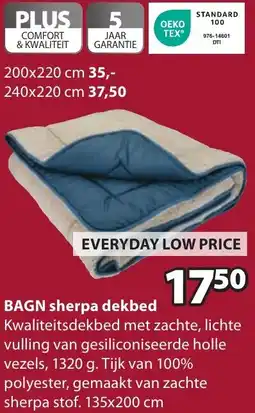 Jysk BAGN sherpa dekbed aanbieding