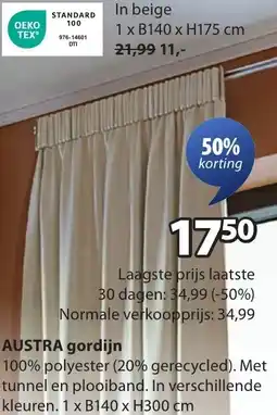 Jysk AUSTRA gordijn aanbieding