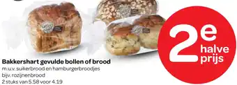 Spar Bakkershart gevulde bollen of brood aanbieding